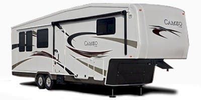 2009 <b>Carriage</b> <b>Cameo</b> 36FWS Full wall slide extends from living area to bedroom, dining slide includes sofa that converts to queen size bed. . Carriage cameo fifth wheel specs